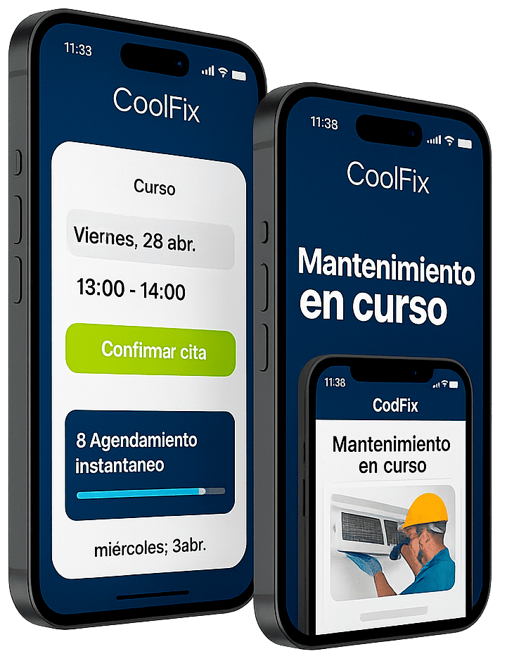 Mockup de la app CoolFix